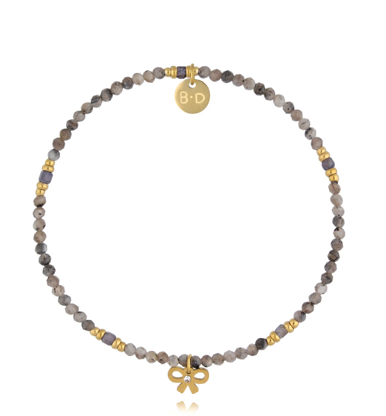 Bransoletka z labradorytami i kokardką BTW3325