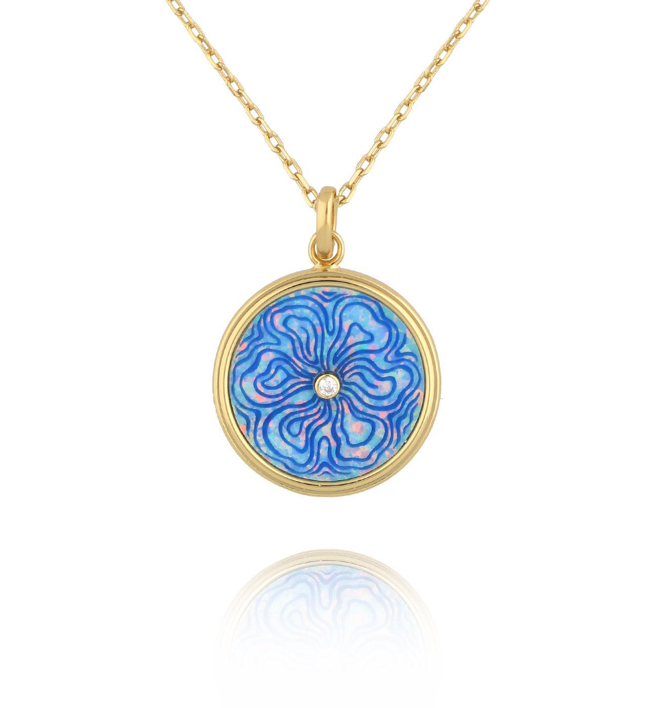 Naszyjnik z opalami Aqua Harmony NFA0051 - By Dziubeka