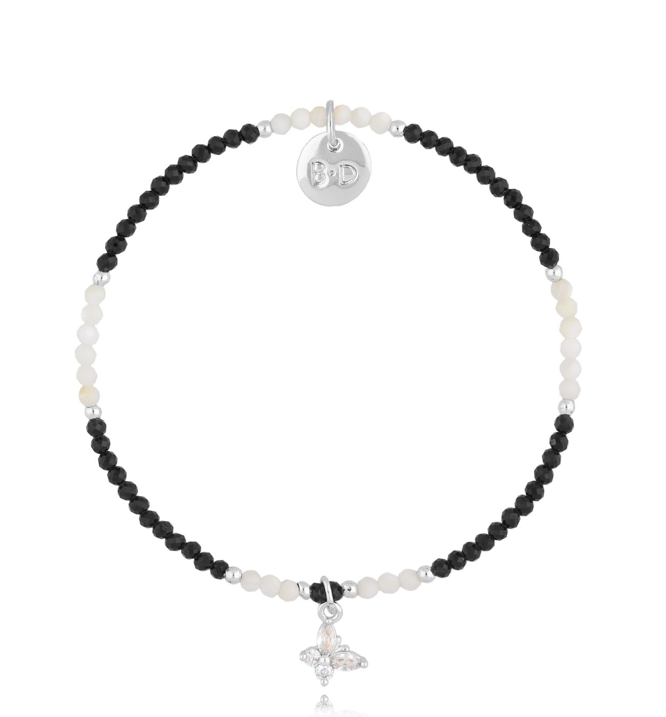 Bransoletka z turmalinami i motylkiem Cimarron BTW2294