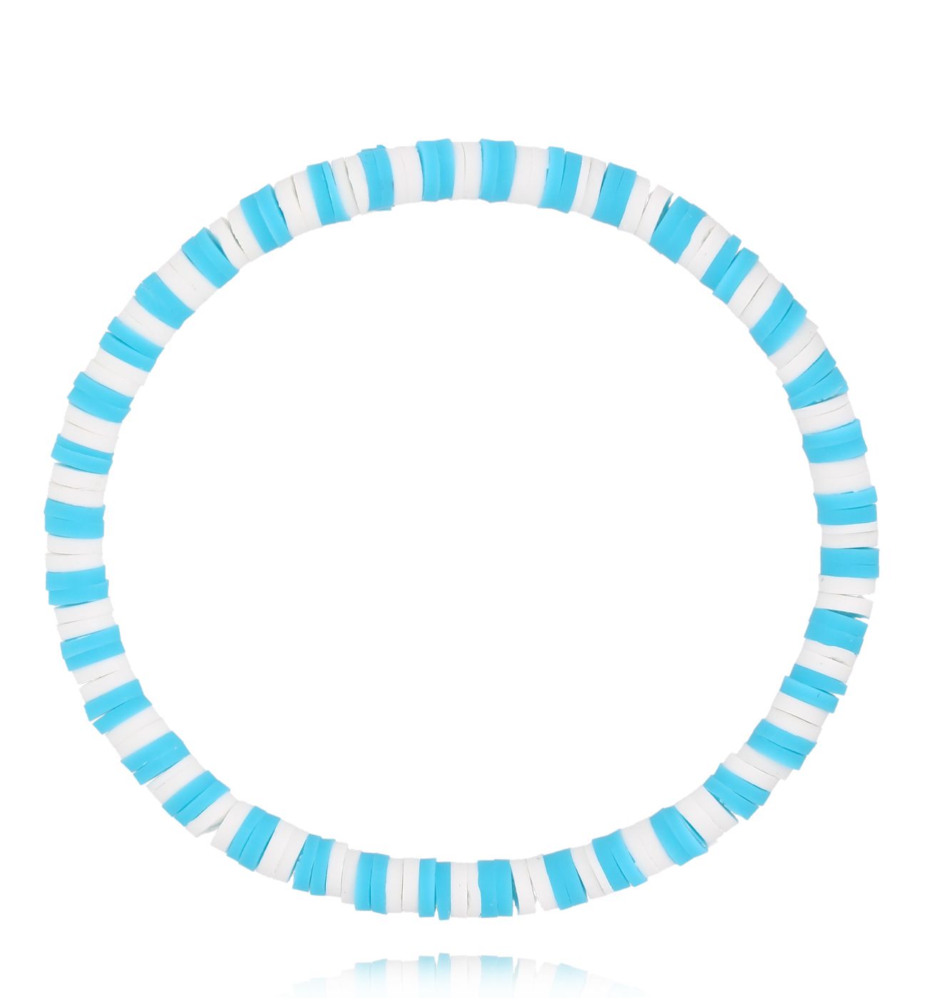 Bransoletka biało niebieska BSH0197