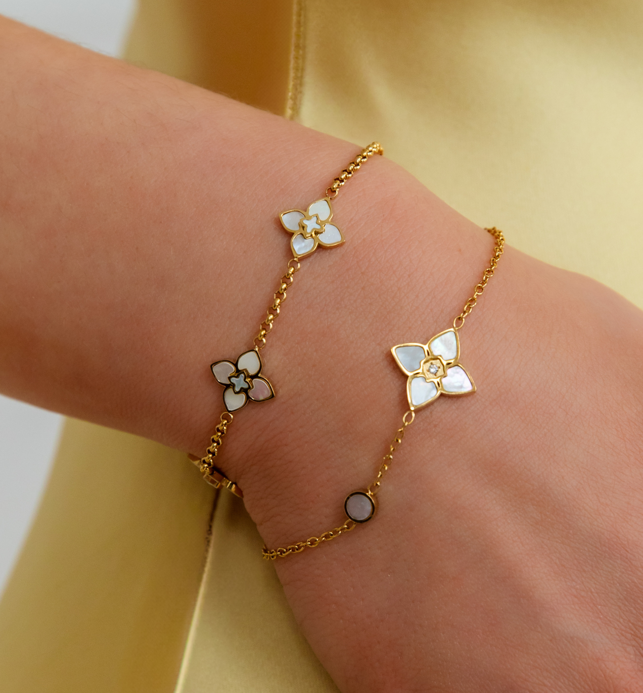 Zestaw bransoletek z koniczynkami Z0439 - By Dziubeka