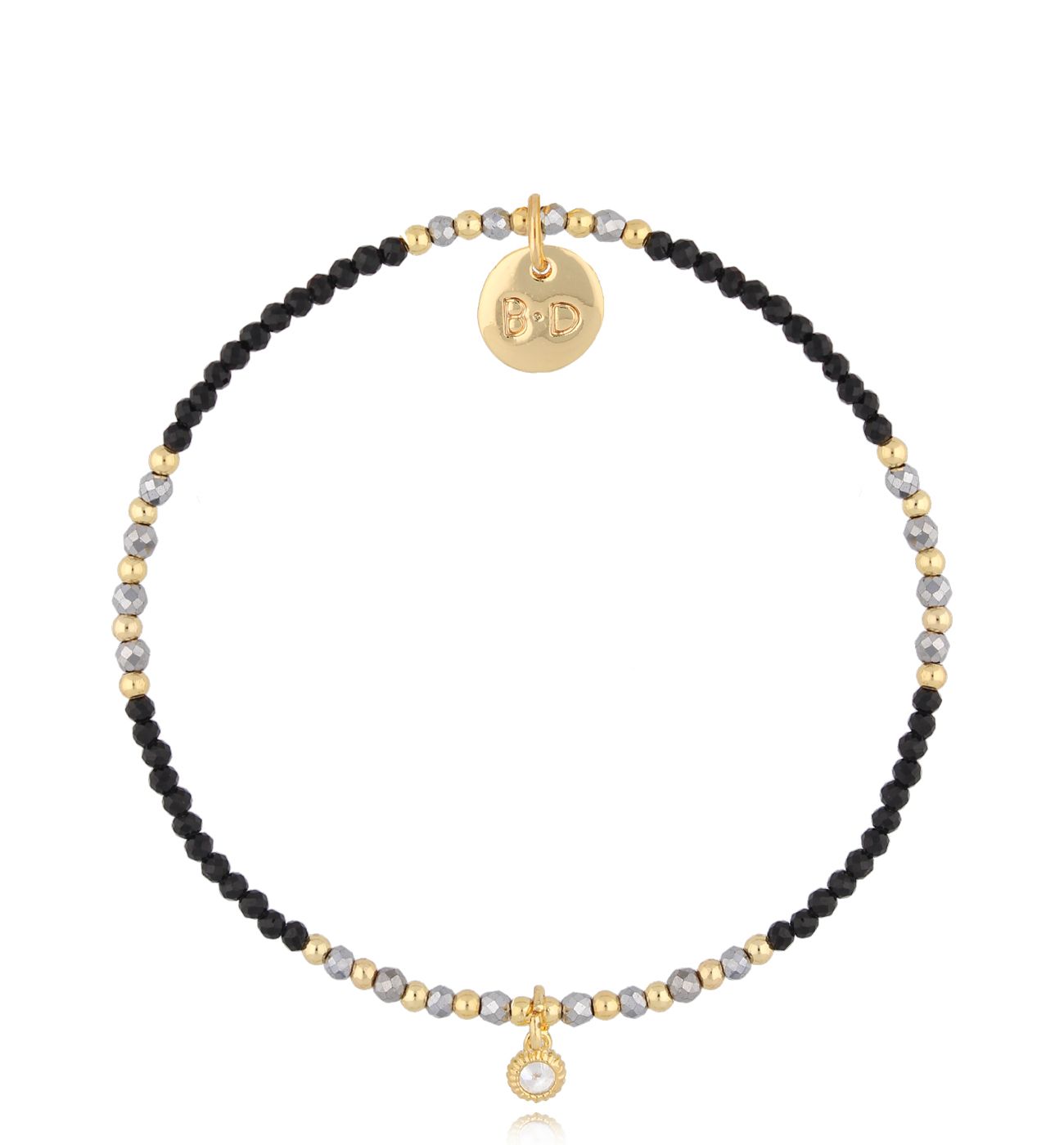 Bransoletka z turmalinami i hematytami Runa - By Dziubeka