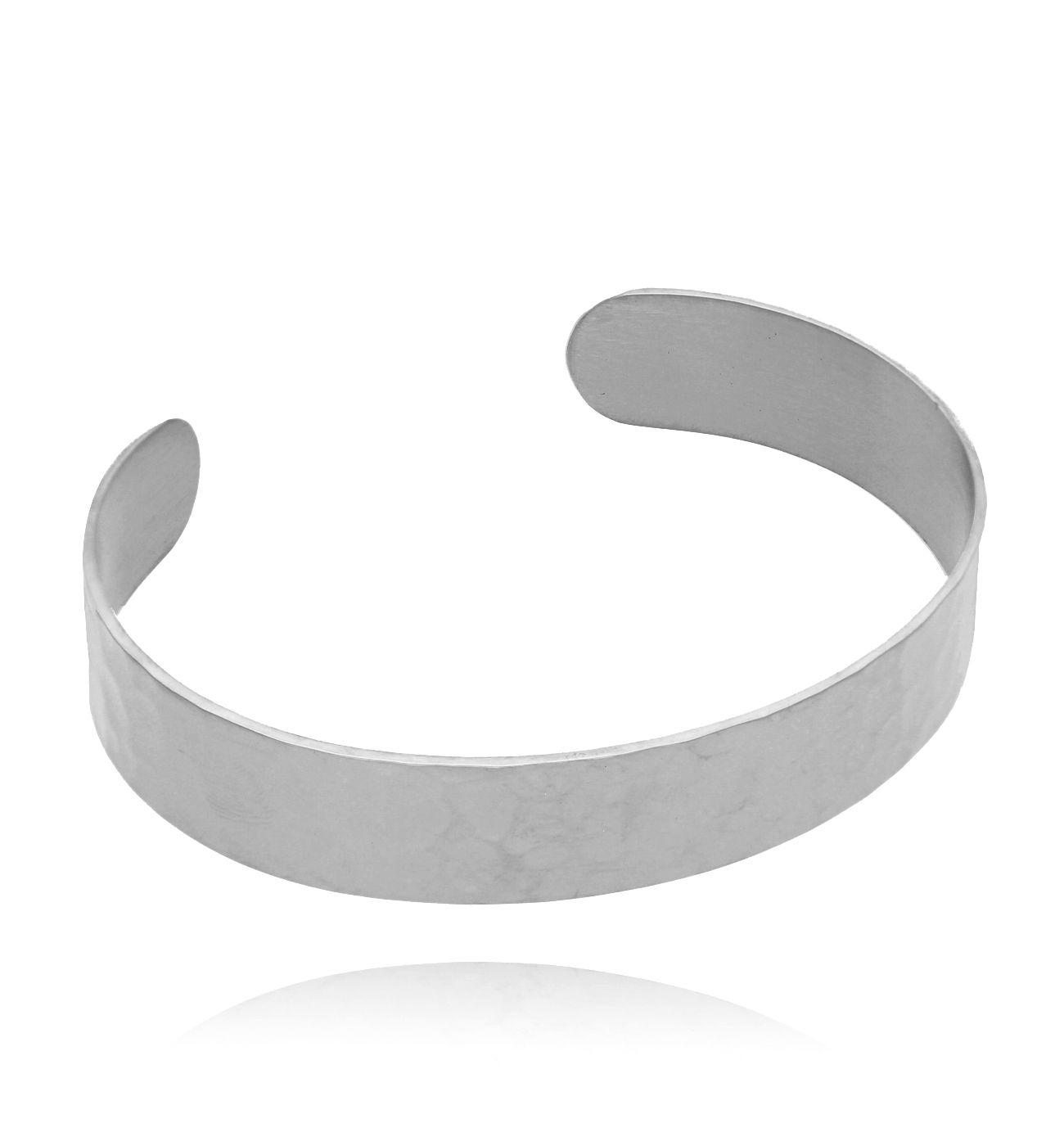 Bransoletka obręcz szeroka ze stali szlachetnej srebrna Classy BSA0192