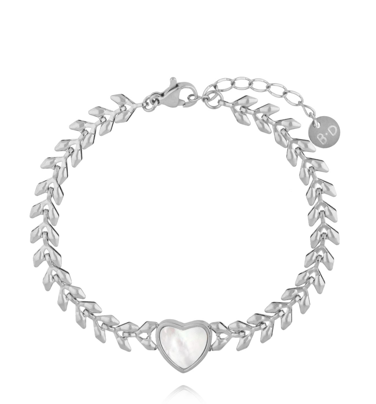 Bransoletka srebrna z sercem BSY0329