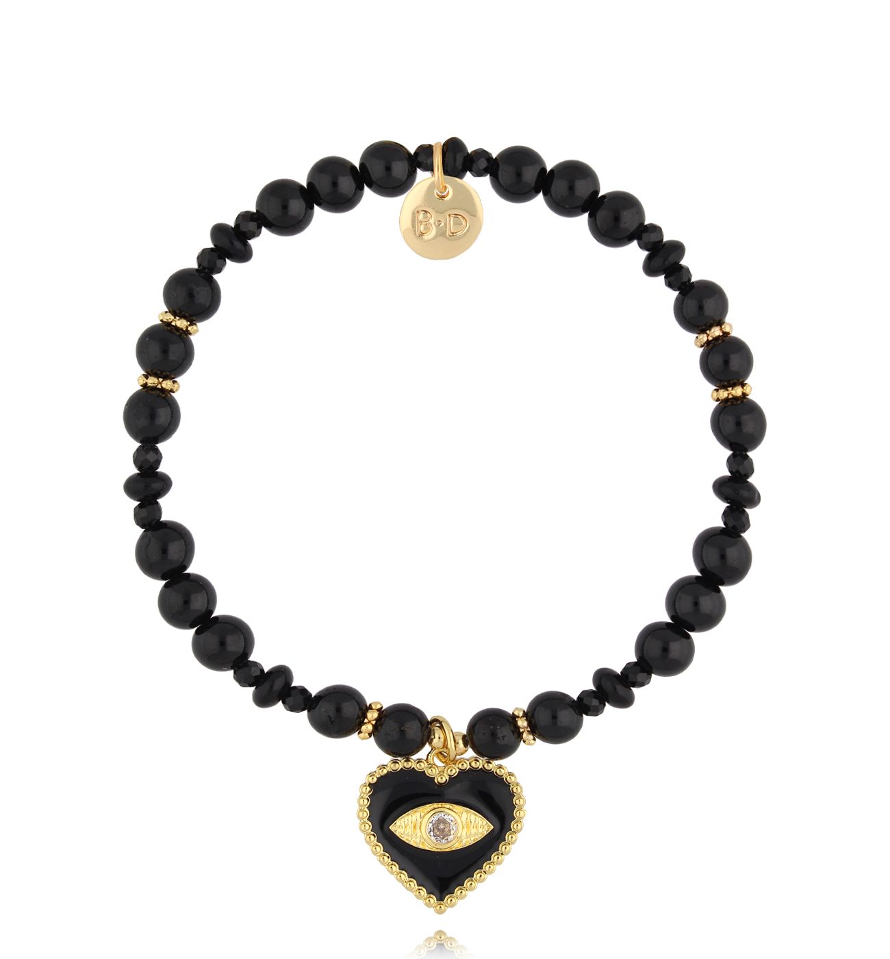 Bransoletka z agatami i turmalinami - By Dziubeka