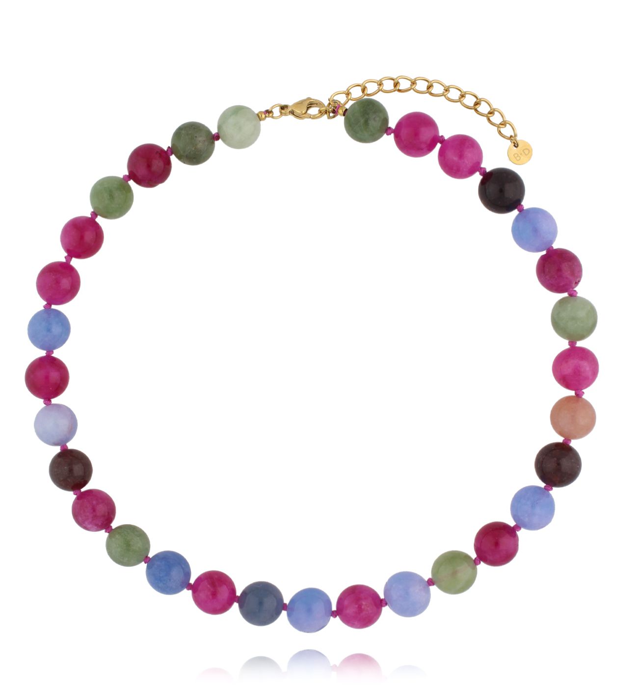Naszyjnik z kolorowych jadeitów - By Dziubeka