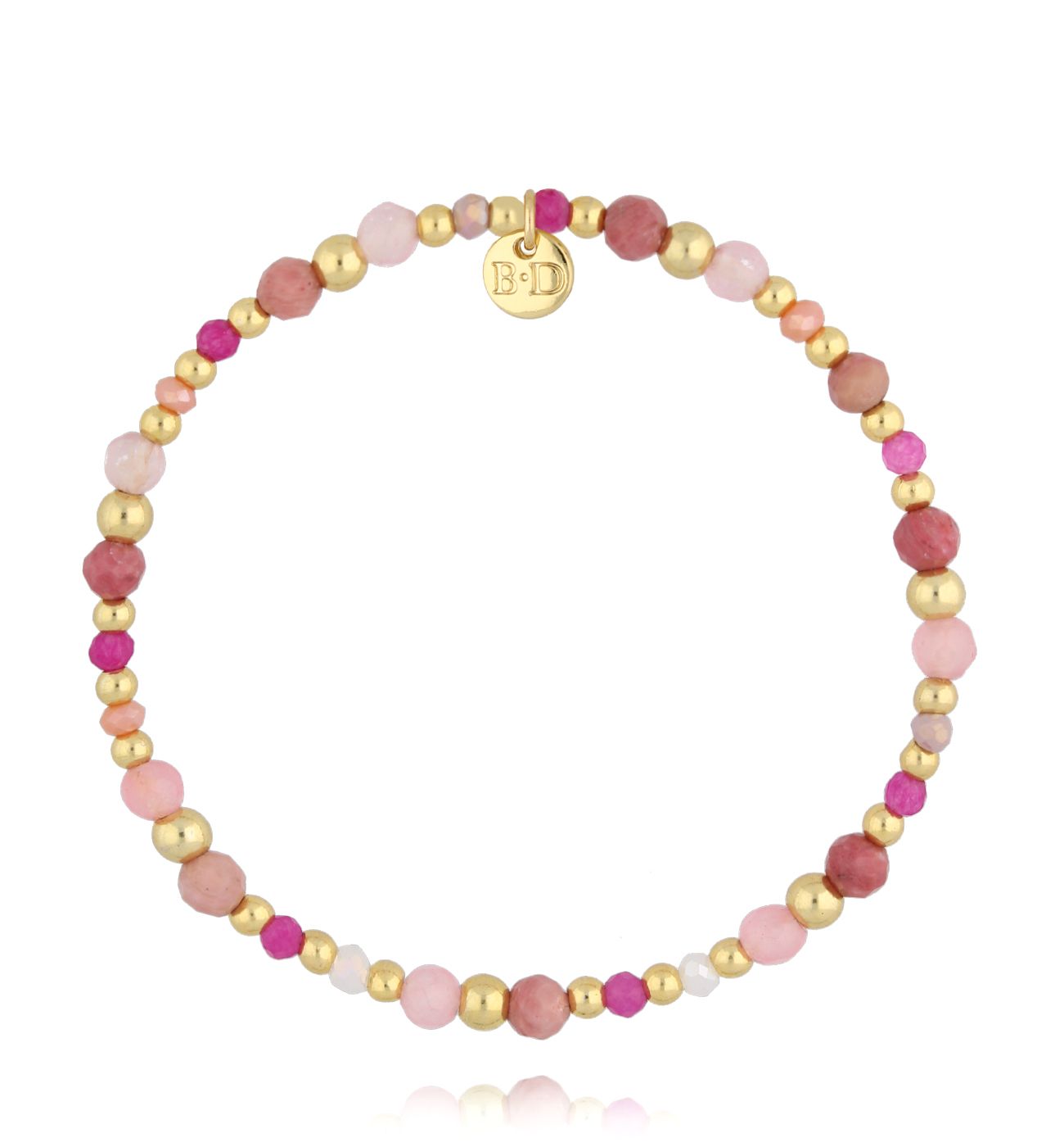 Bransoletka różowa z rodochrozytami - By Dziubeka