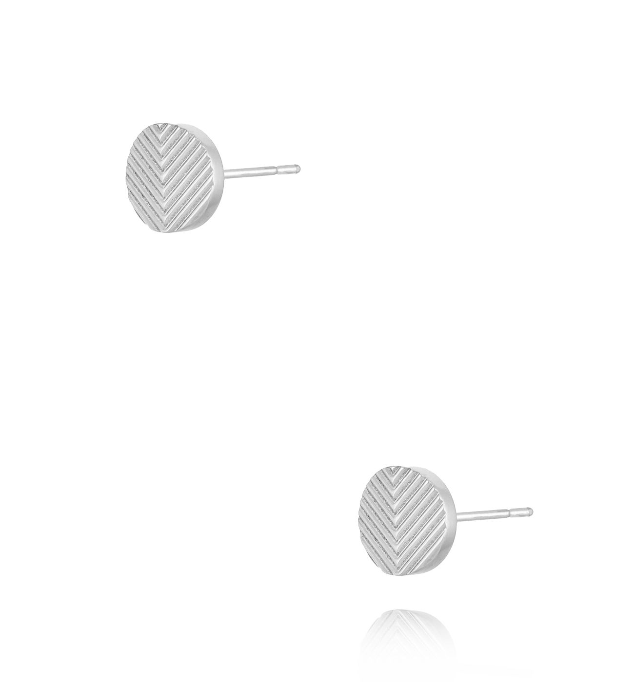 Kolczyki okrągłe srebrne Unisex KMITC0115