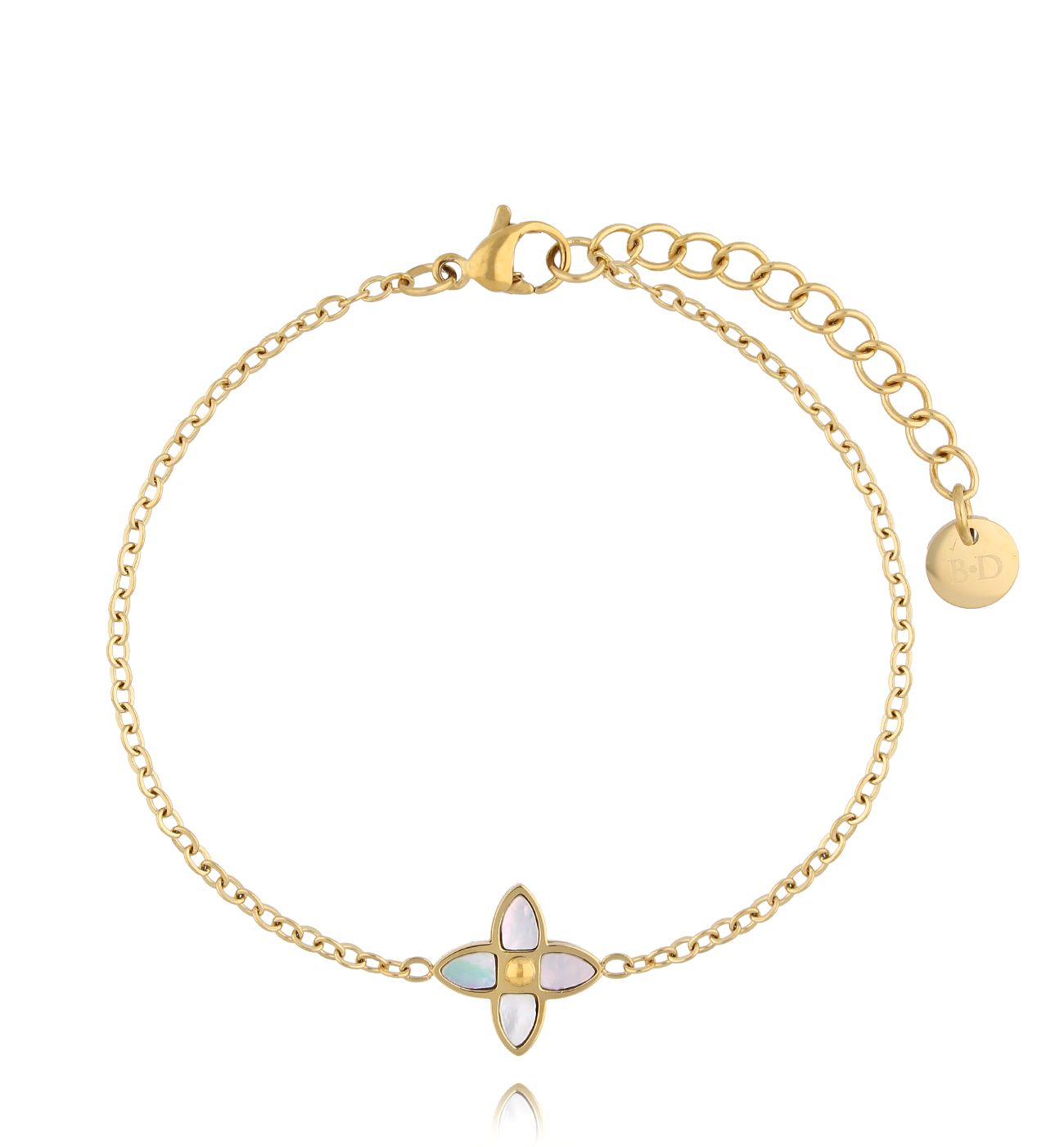 Bransoletka z koniczynką złota Harmony - By Dziubeka