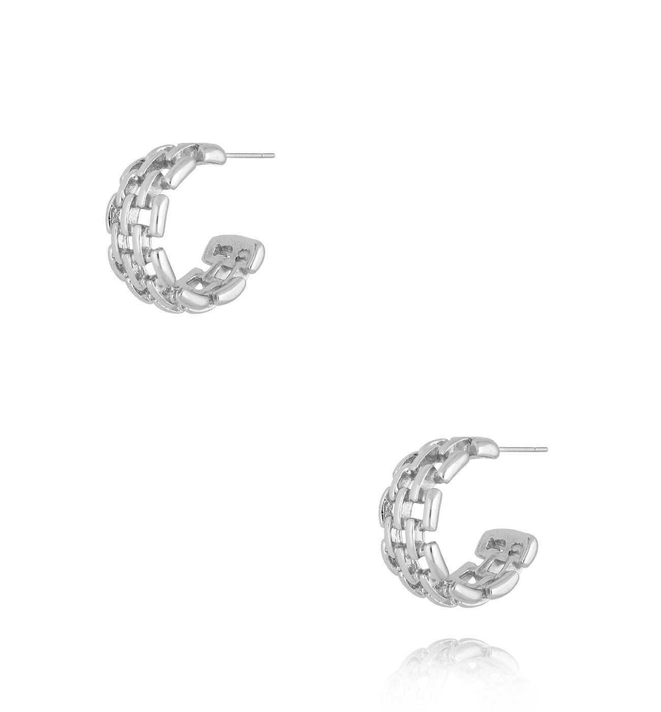 Kolczyki srebrne okrągłe Fumio - By Dziubeka