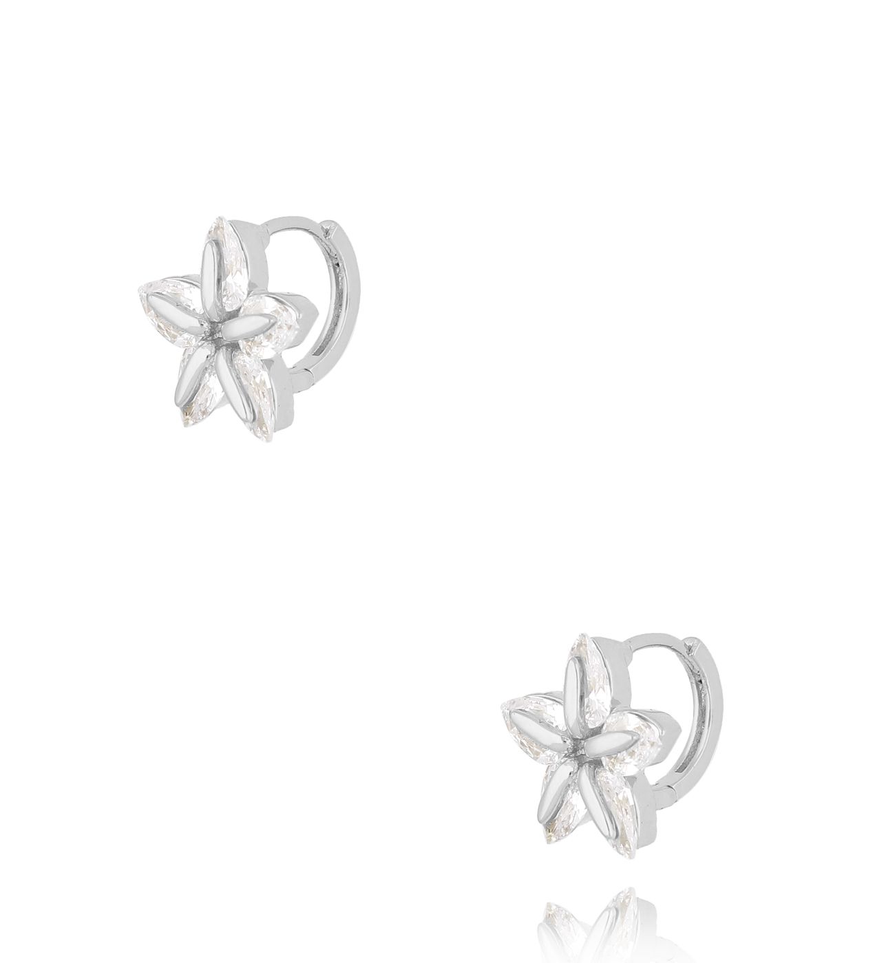 Kolczyki srebrne transparentne Naiara KSS1635