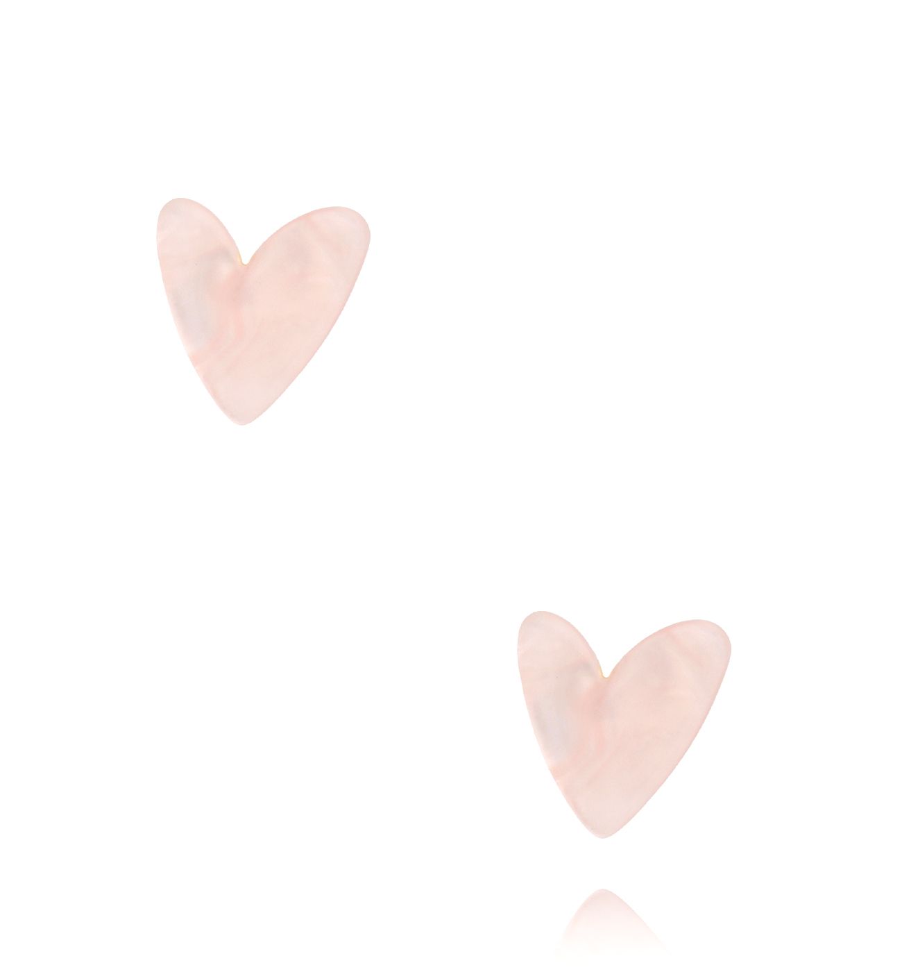 Kolczyki różowe serca Siapiccia KZA0313 - By Dziubeka