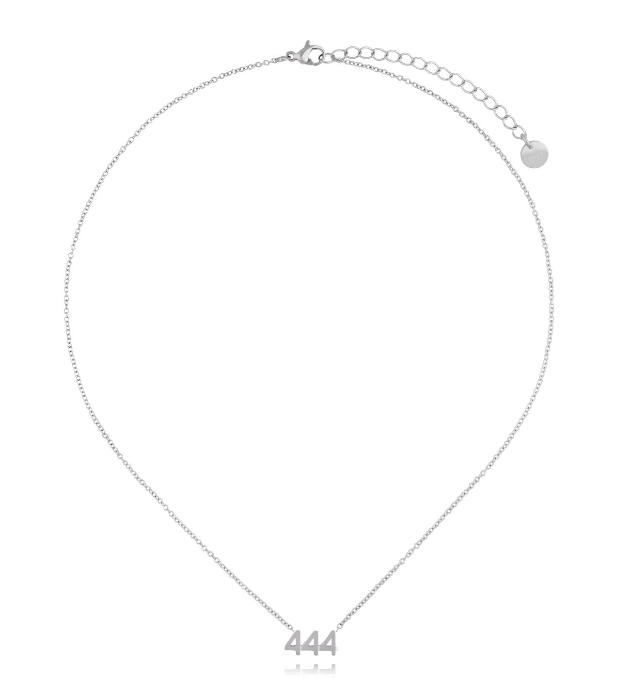 Naszyjnik z anielską liczbą 444 srebrny NSA1400