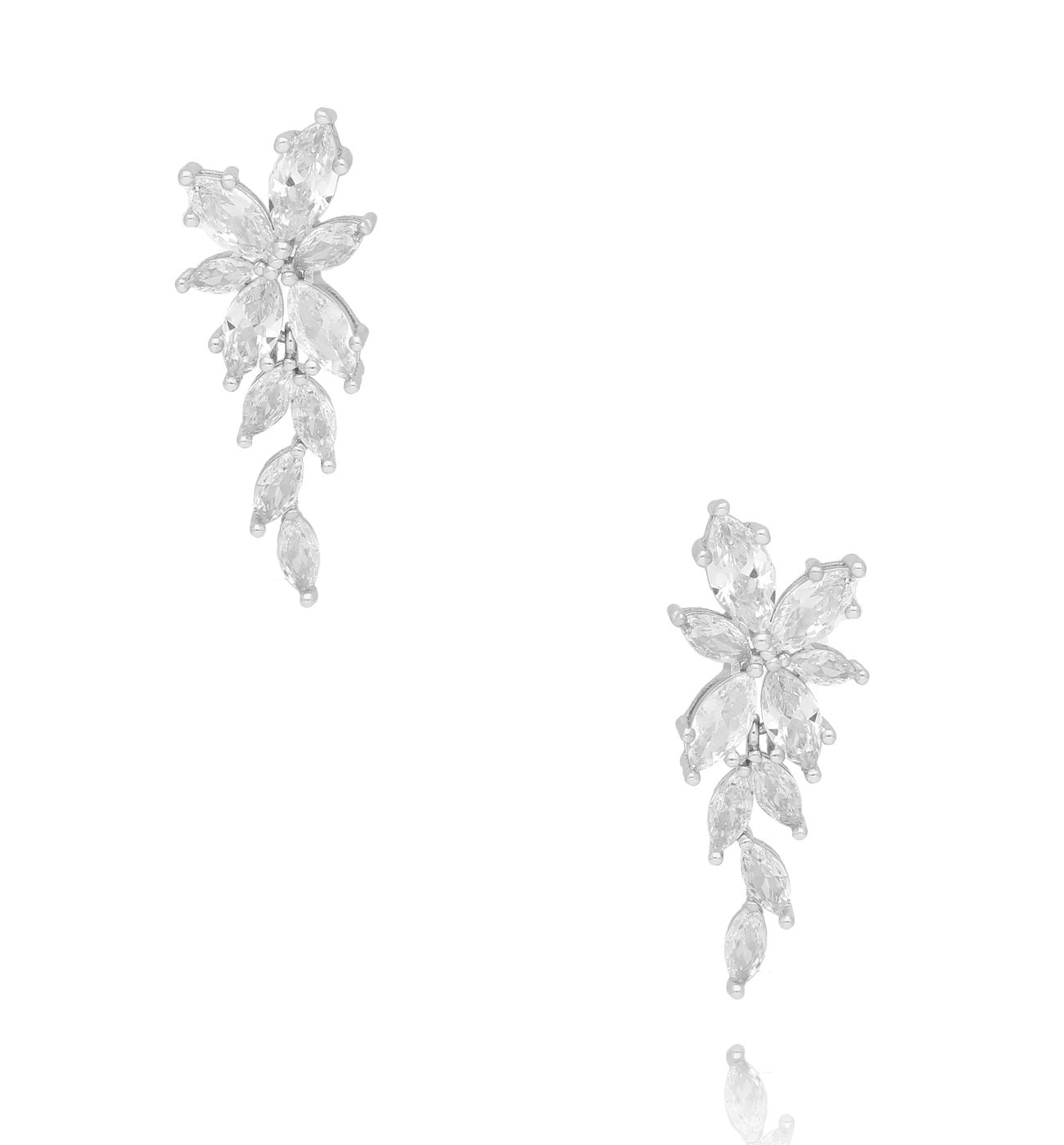 Kolczyki srebrne transparentne Ivanete KSS1609