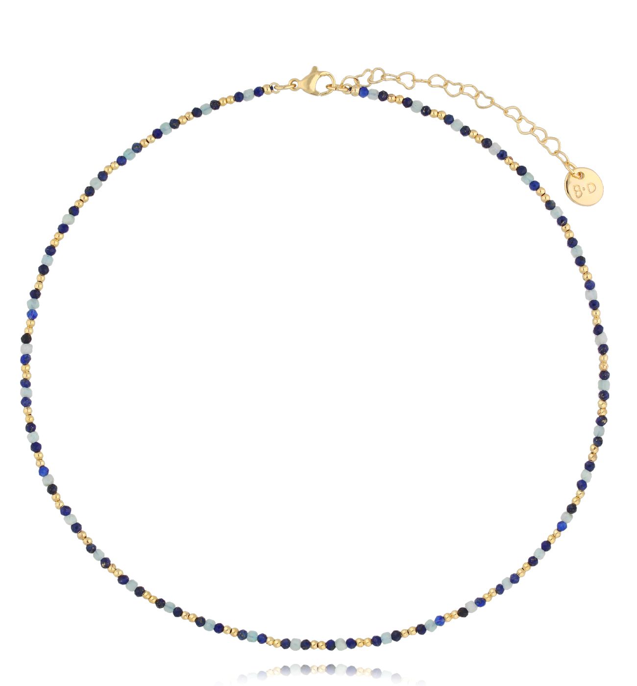 Naszyjnik z akwamarynami i lapisami Folly - By Dziubeka