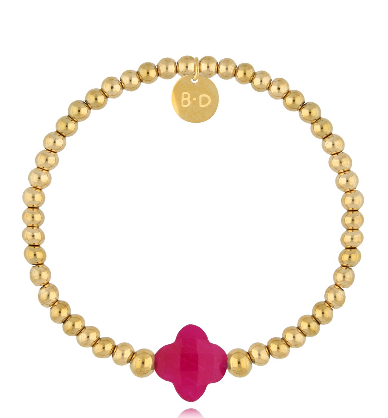 Bransoletka z koniczynką z jadeitu Golden Clover BSC2031