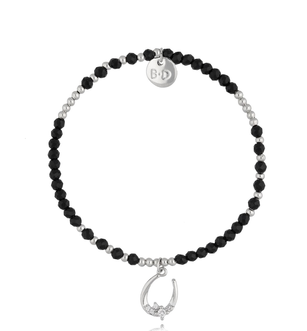 Bransoletka czarna z podkową Herradura - By Dziubeka