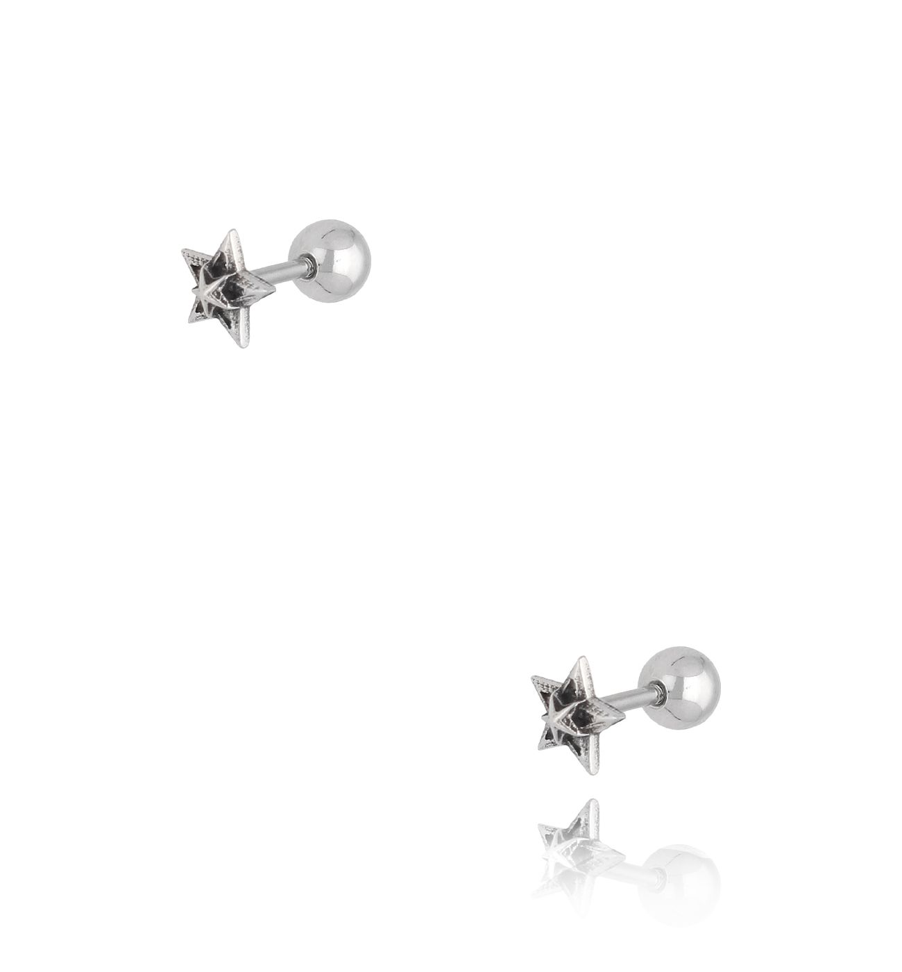 Kolczyki srebrne gwiazdki Malik KMITC0053