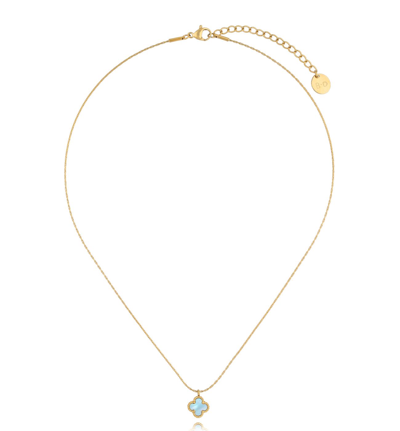 Naszyjnik z koniczynką z masą perłową Clovers NSY0318