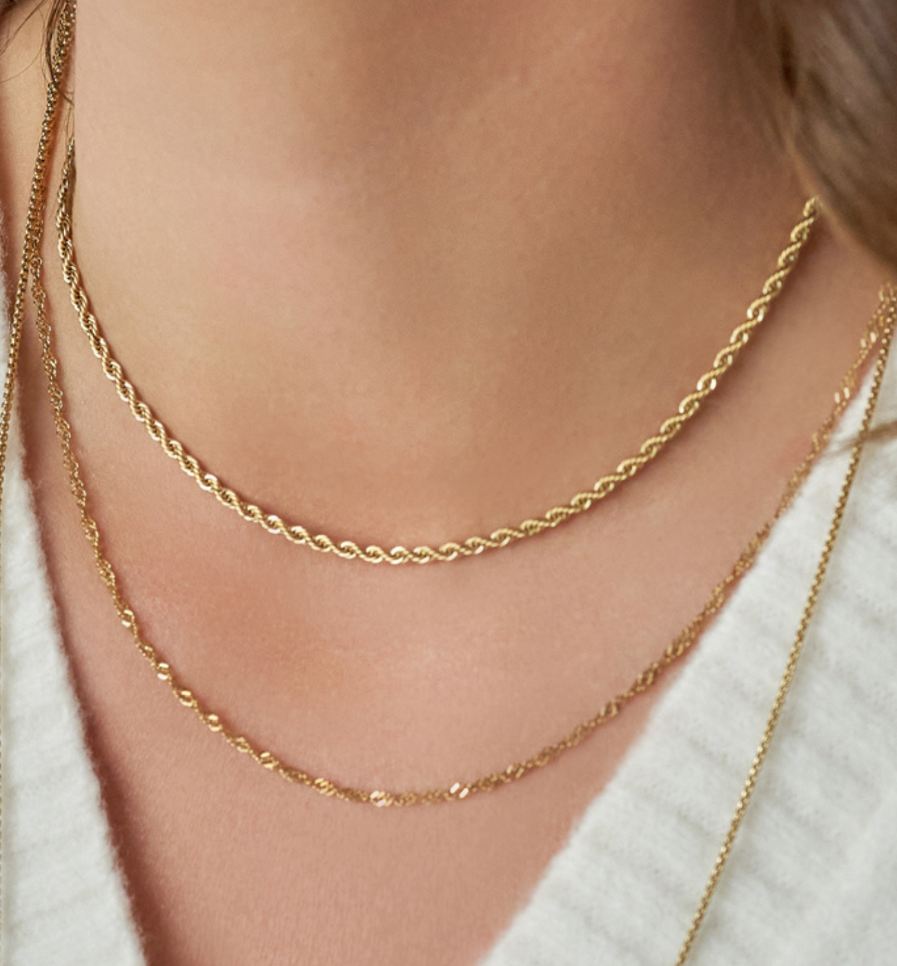 Naszyjnik złoty ze stali szlachetnej Ibbie 35 cm NSA0334