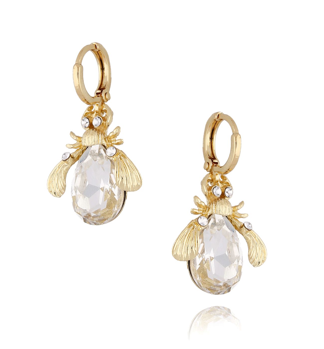 Kolczyki transparentne żuki wiszące 0 - By Dziubeka