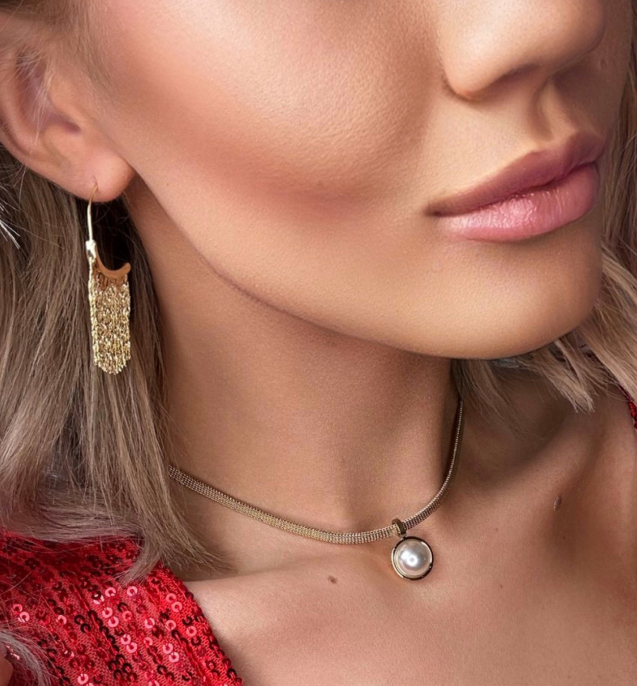 Naszyjnik złoty z perłą Day - By Dziubeka