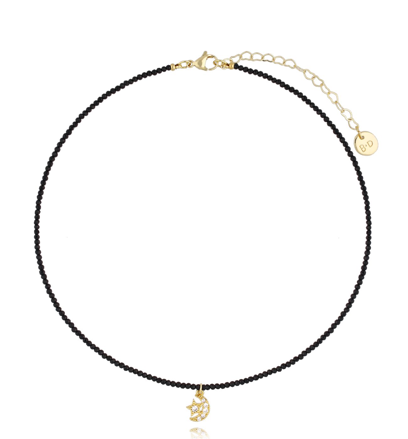 Naszyjnik z turmalinami i księżycem - By Dziubeka