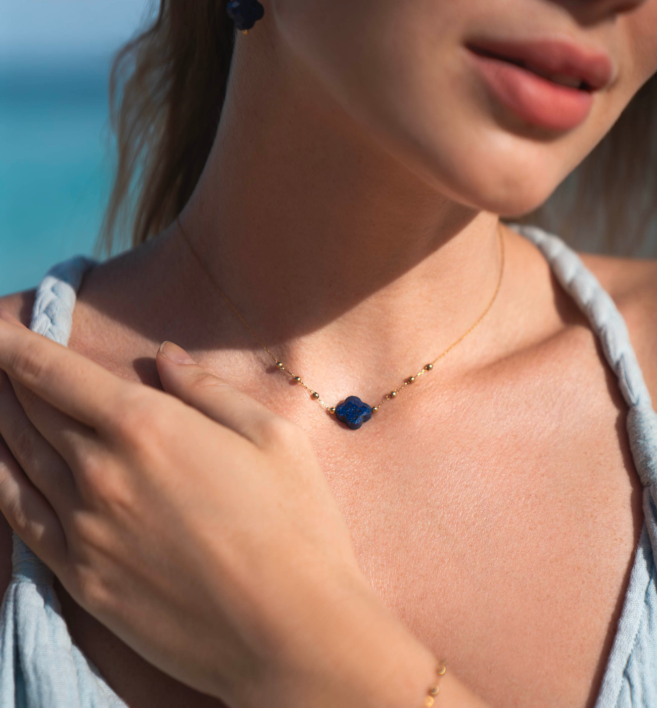 Naszyjnik z koniczynką z Lapisu Creation NPA1219