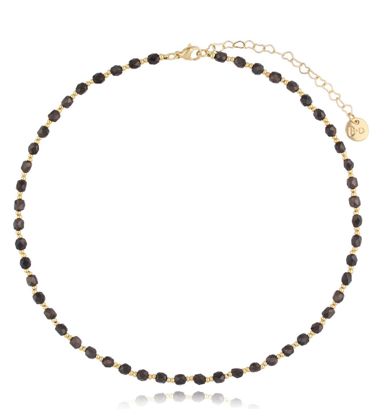 Naszyjnik z czarnymi kryształkami Dusk NTW1300