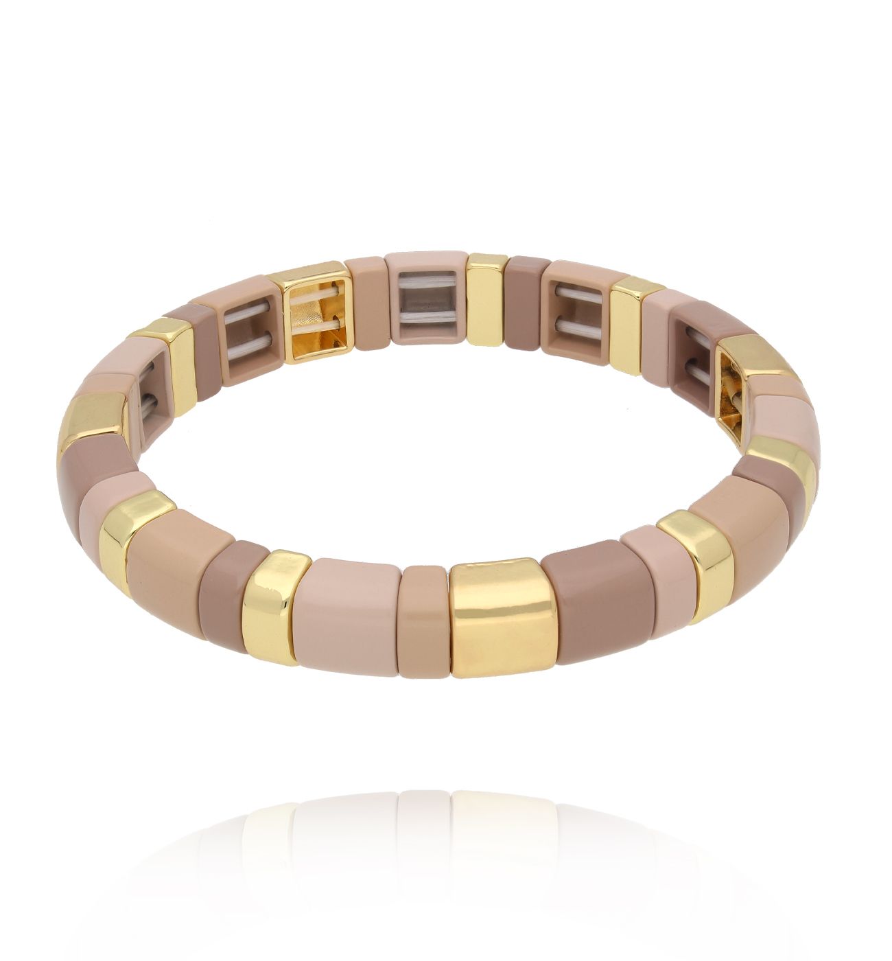 Bransoletka z kostek w odcieniach nude BCR0014