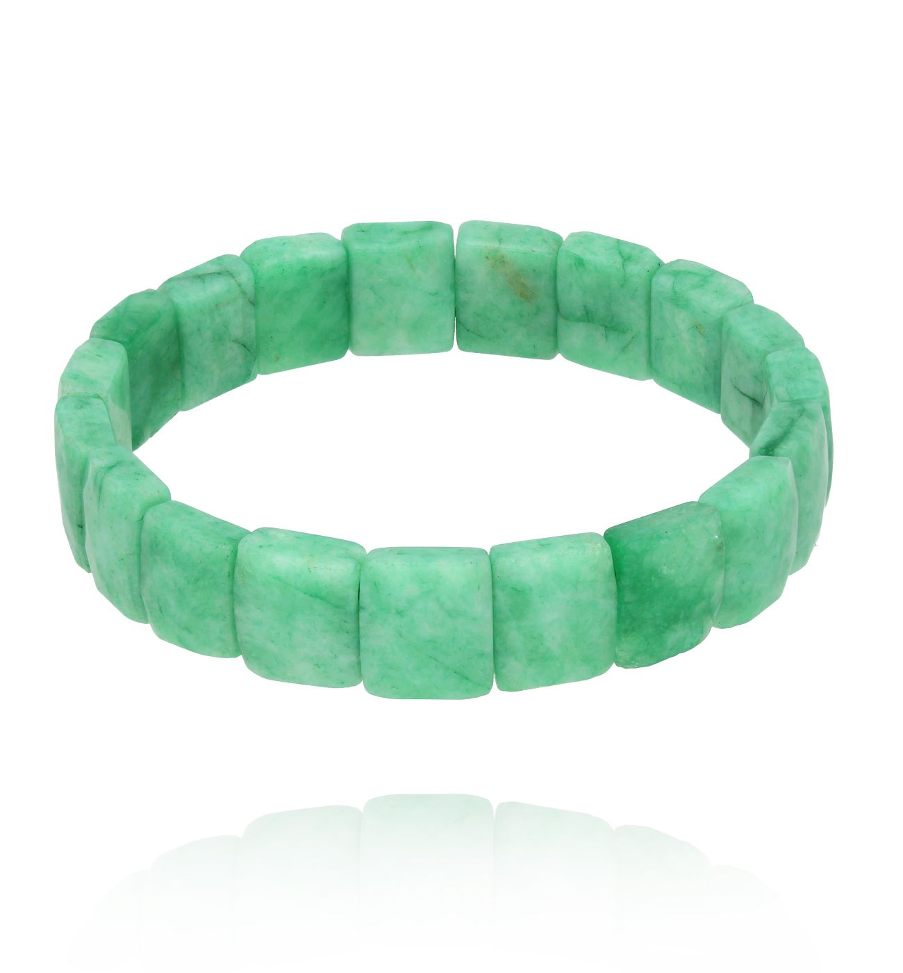 Bransoletka zielona z jadeitami BPA0552