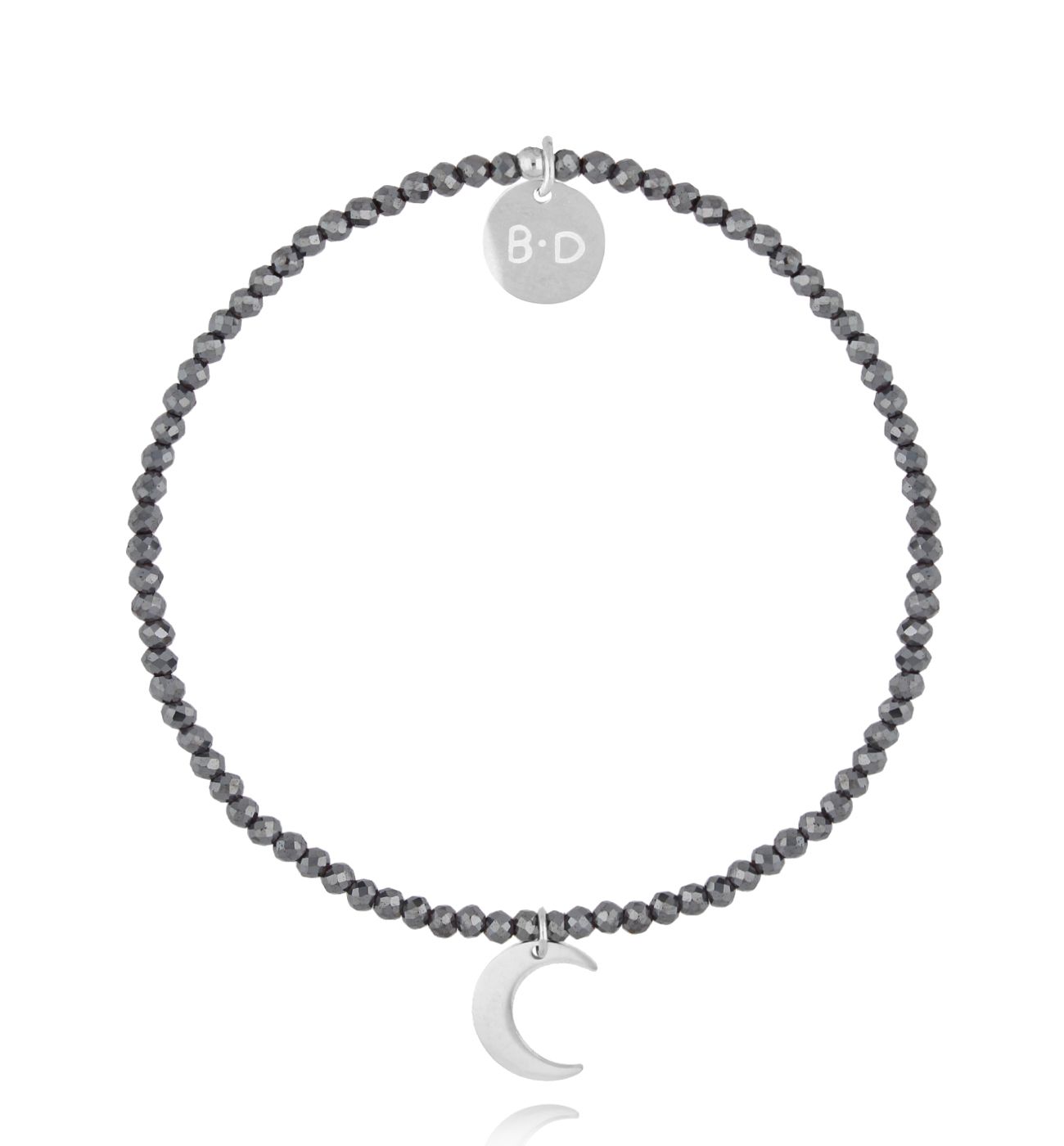 Bransoletka z hematytami i księżycem Nightfall Grace - By Dziubeka