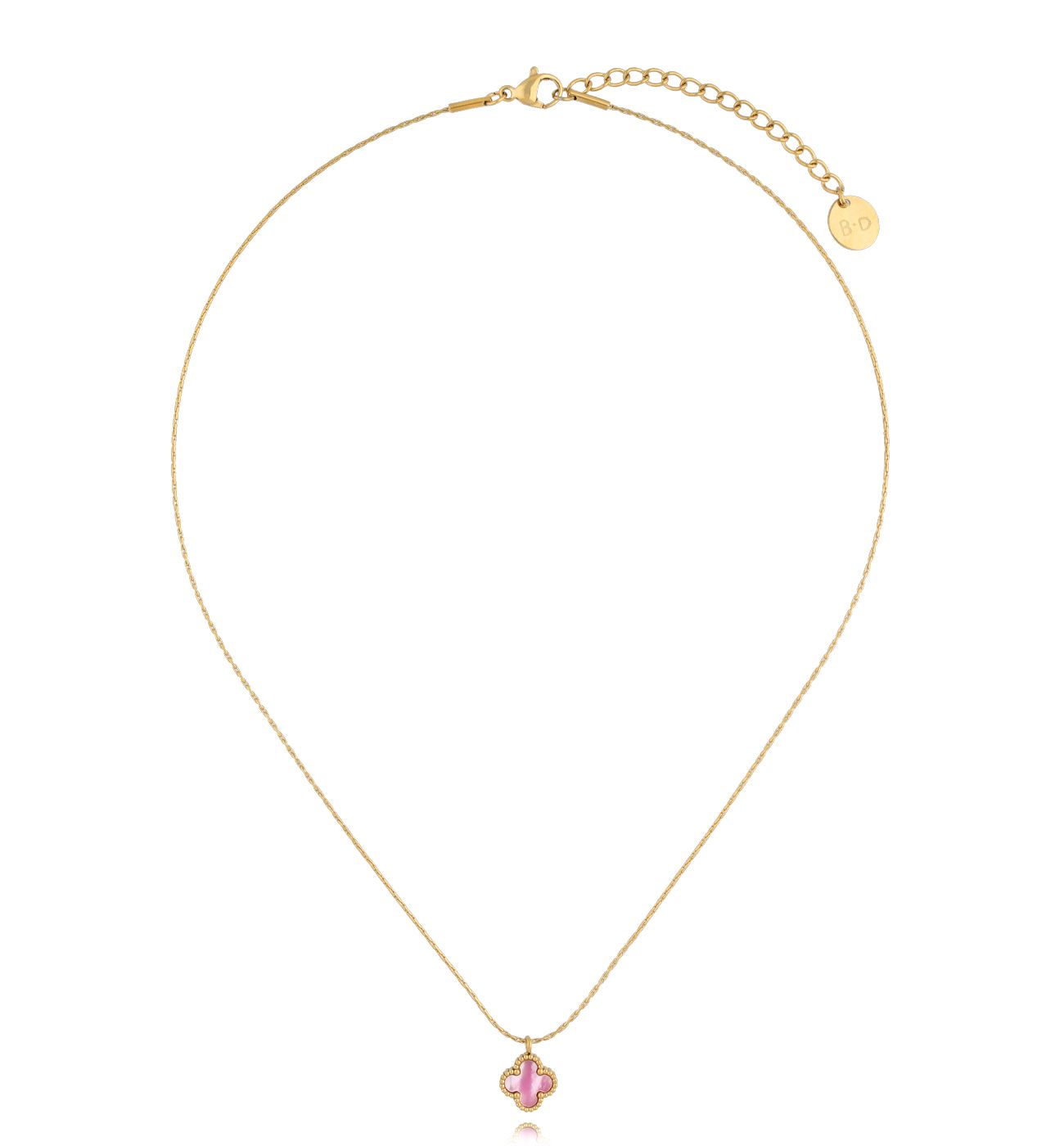 Naszyjnik z koniczynką z masą perłową Clovers NSY0317 - By Dziubeka