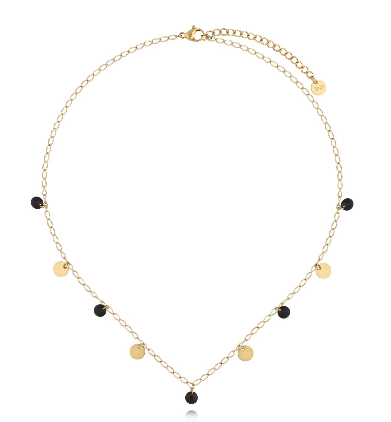 Naszyjnik z kryształkami i dyskami Eleganza NSY0343