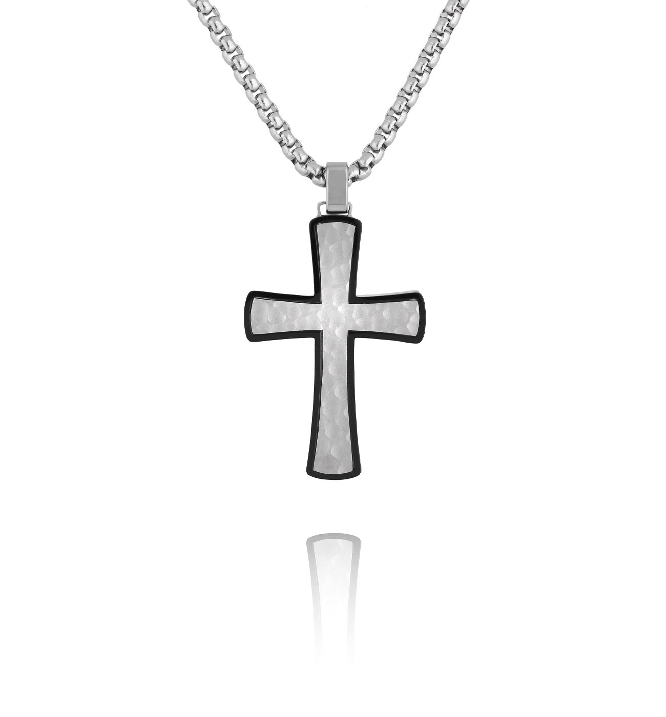 Naszyjnik z krzyżem męski NMITC0186