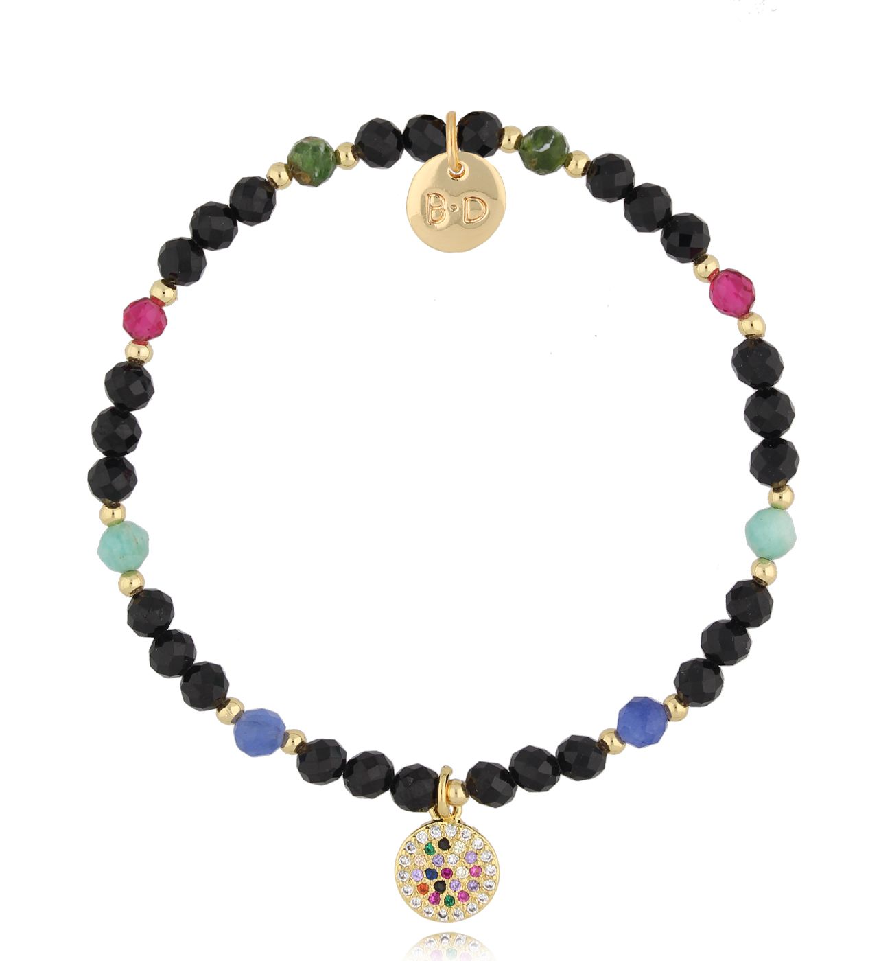 Bransoletka z turmalinami i jadeitami BTW2830