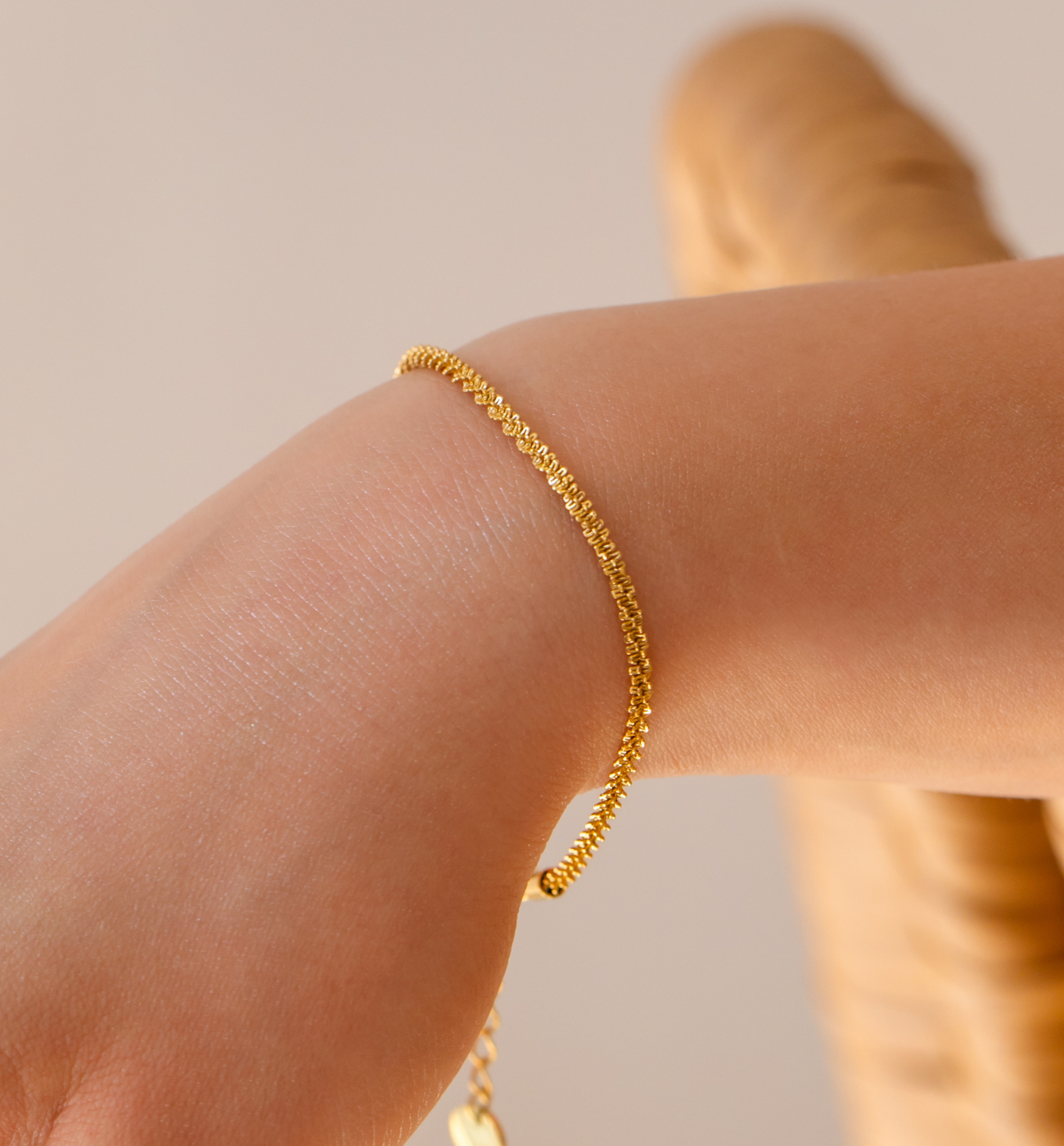 Bransoletka z łańcuszkiem złota BSY0341 - By Dziubeka