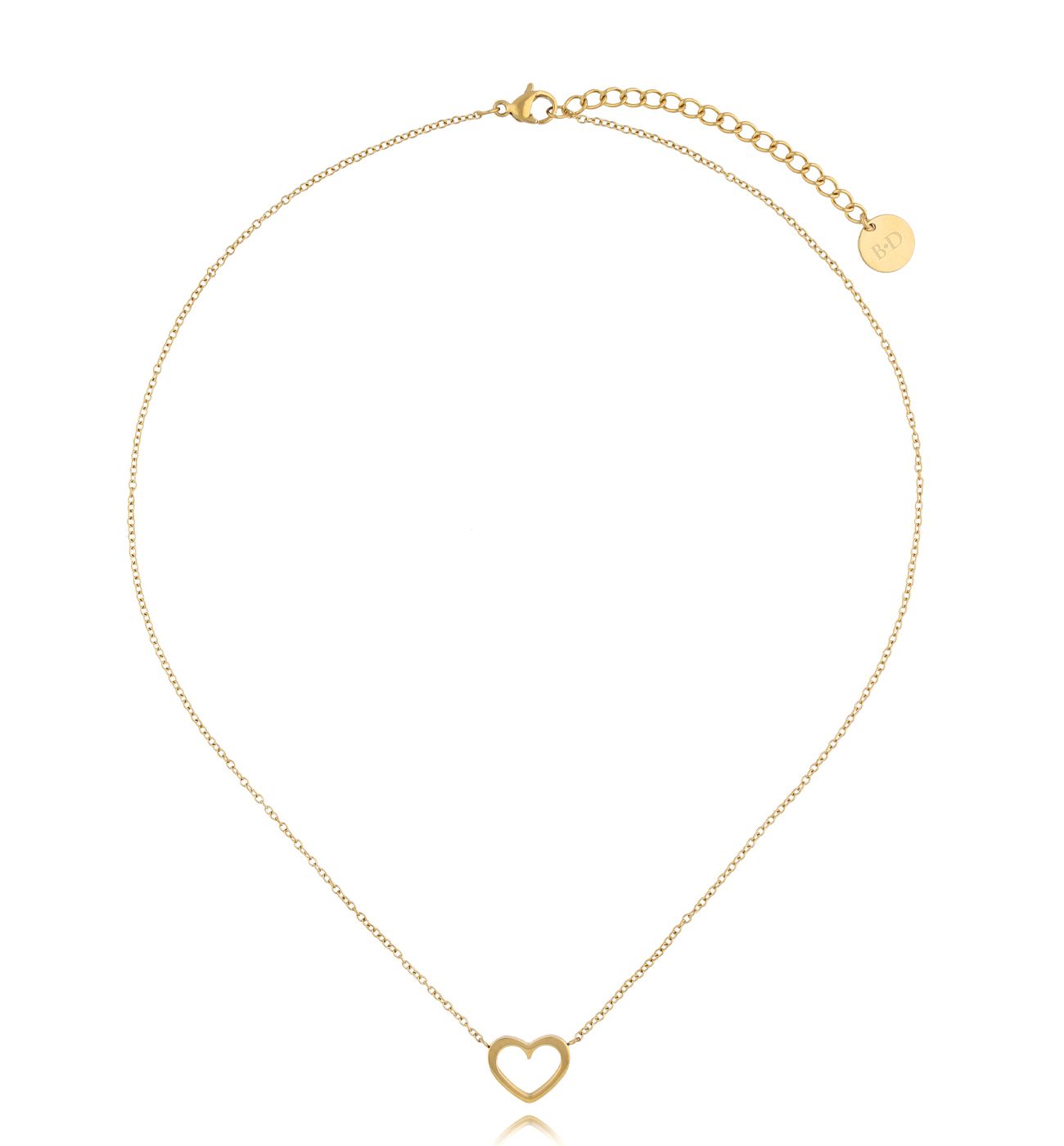 Naszyjnik złoty z sercem Editta - By Dziubeka