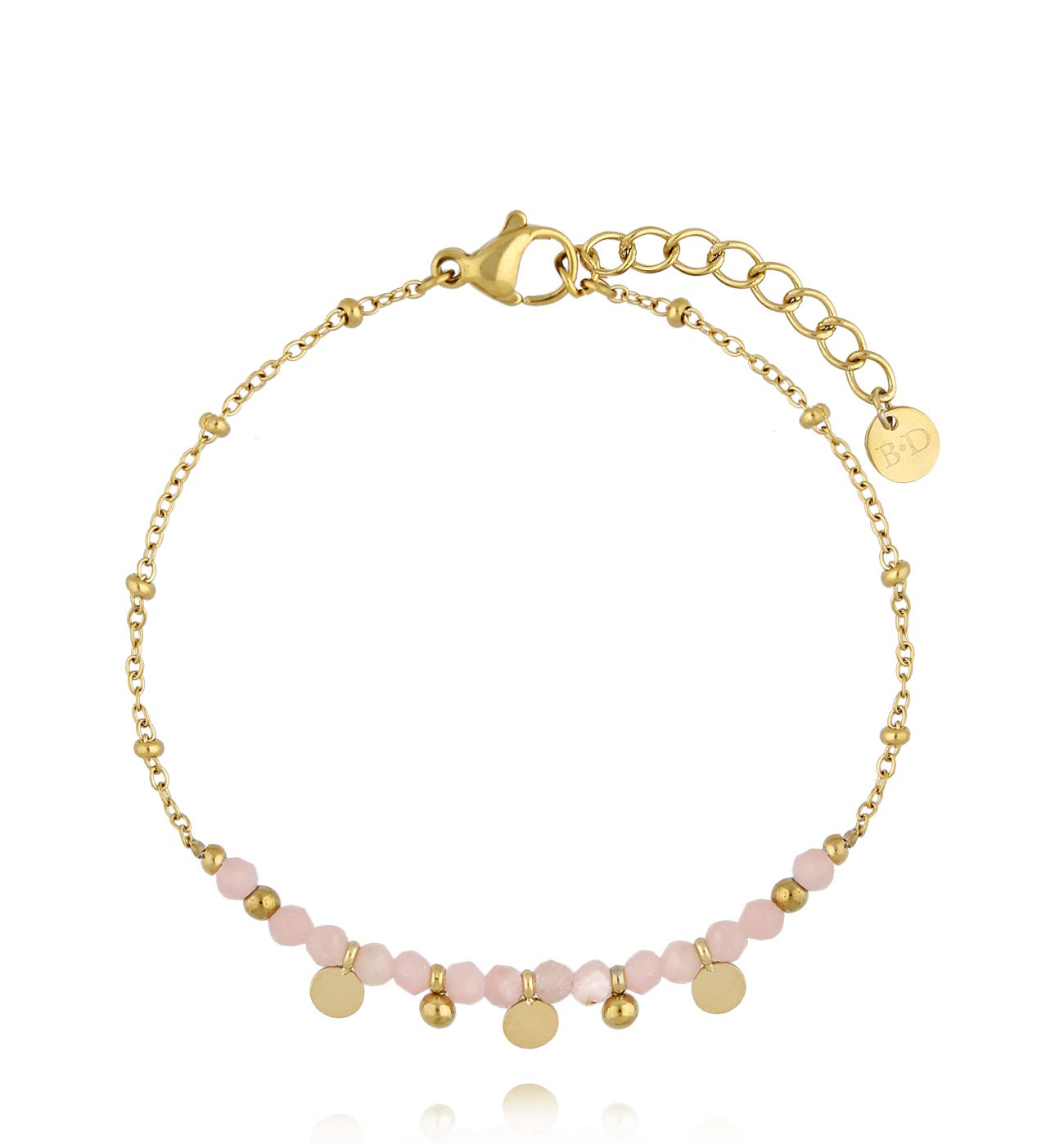 Bransoletka z kwarcami różowymi Rainforest BPA0472