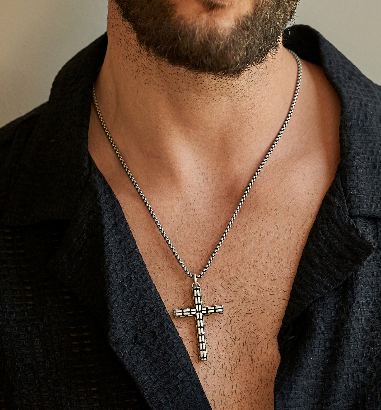 Naszyjnik męski z krzyżykiem Mursi NMITC0160