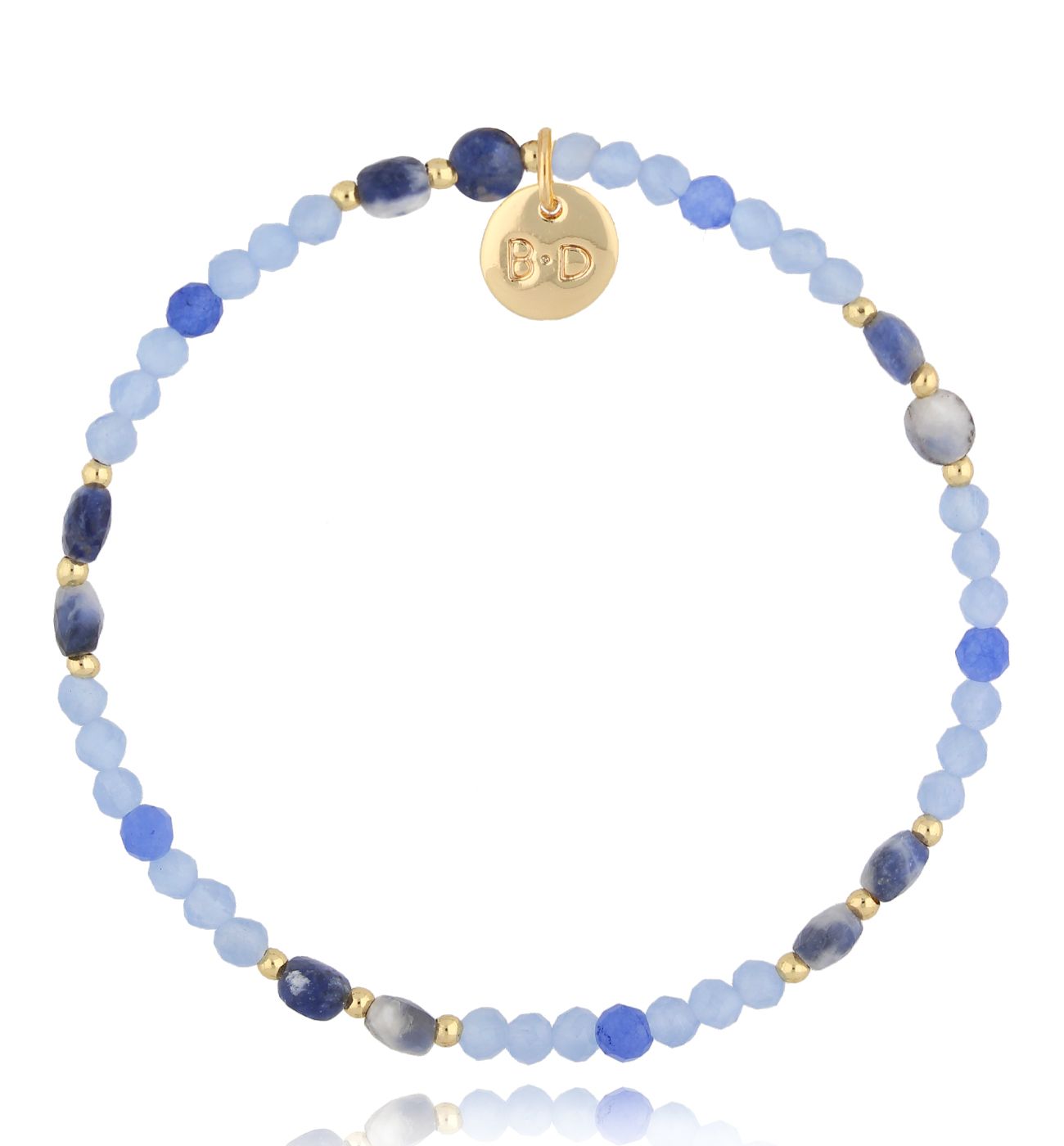 Bransoletka z sodalitami i jadeitami - By Dziubeka