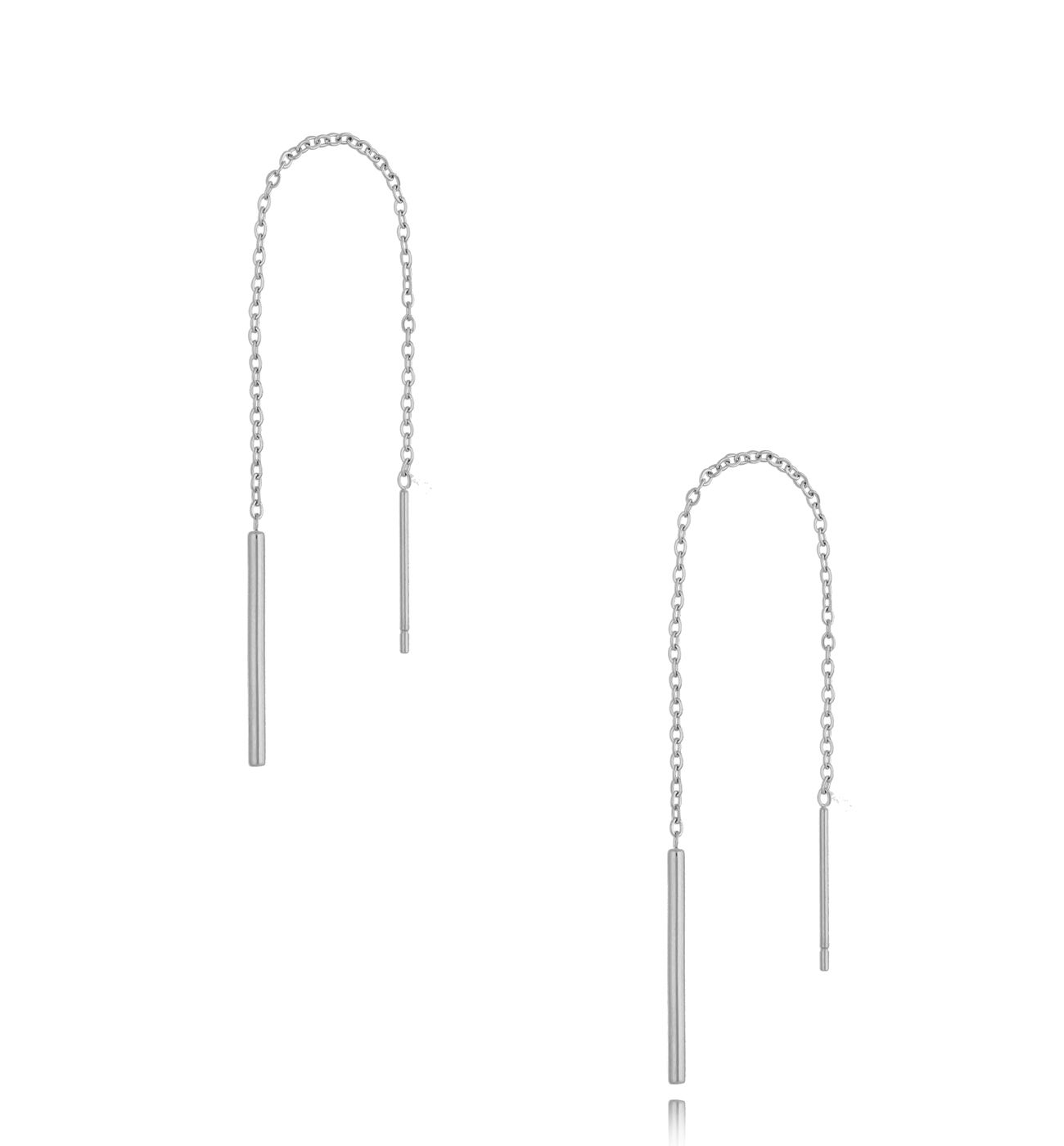 Kolczyki srebrne przekładane Sticks - By Dziubeka