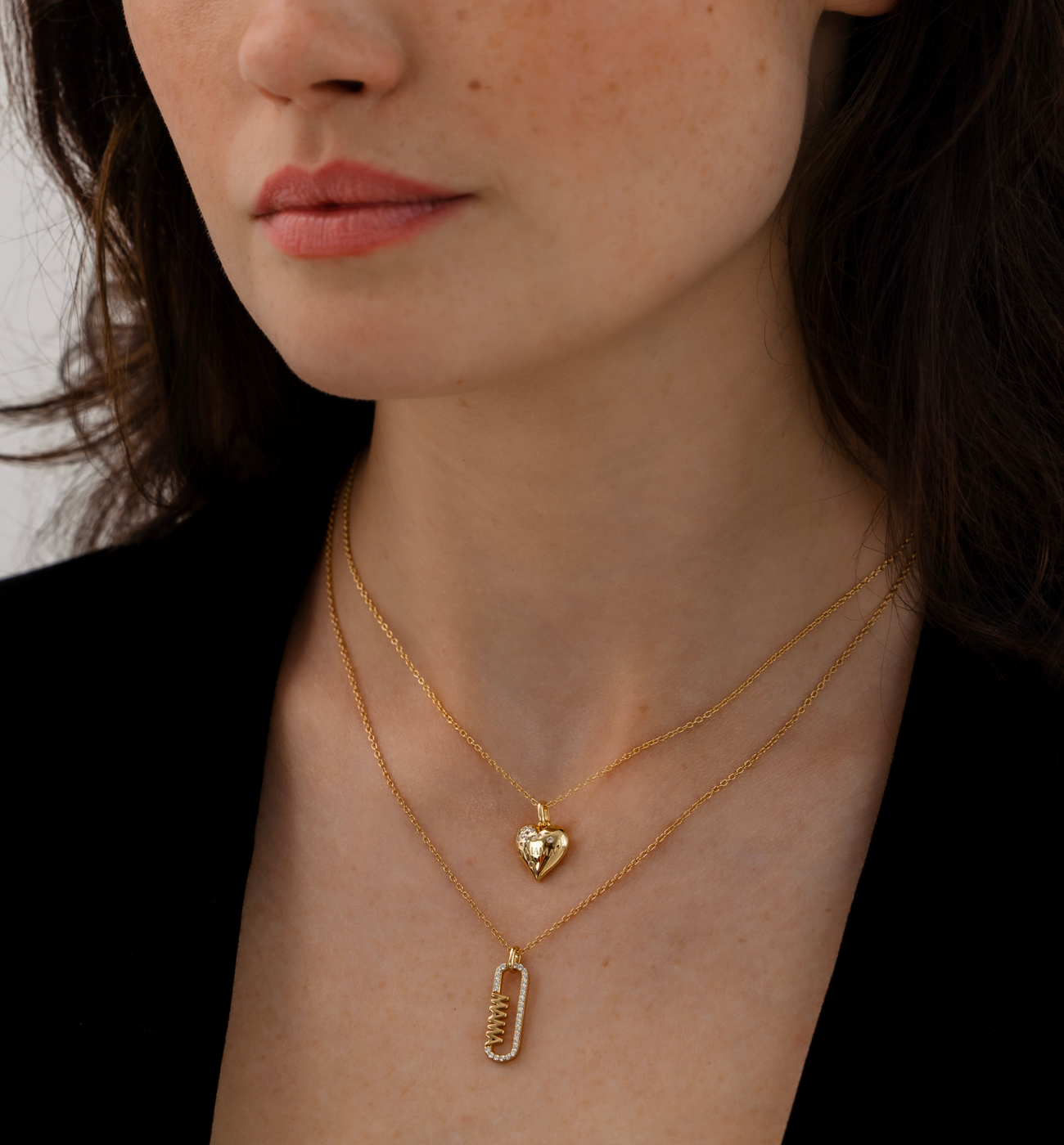 Zestaw złotych naszyjników Mama Z0260