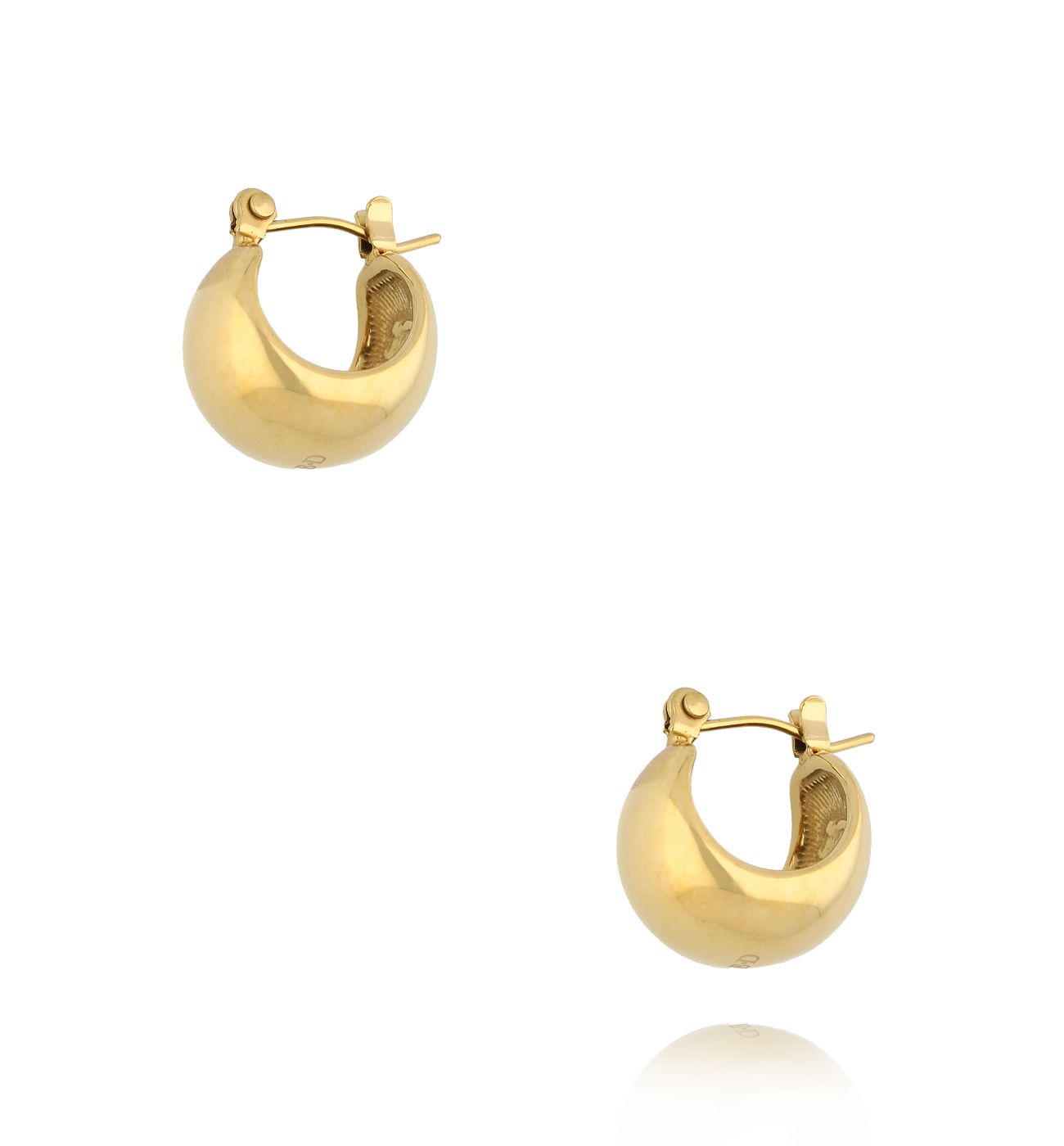 Kolczyki okrągłe złote Chic - By Dziubeka