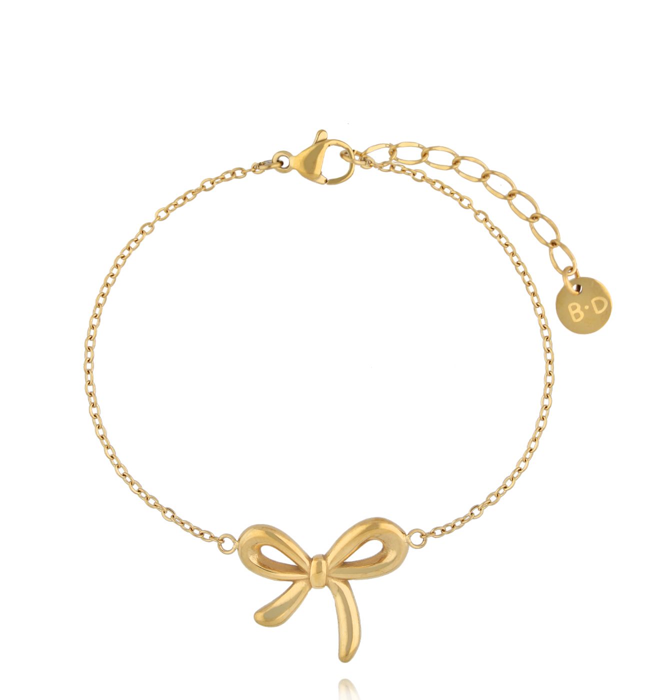 Bransoletka złota z kokardką BSY0293 - By Dziubeka