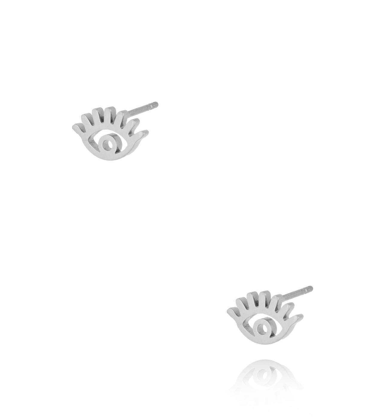 Kolczyki srebrne wkrętki oczy Larissa - By Dziubeka