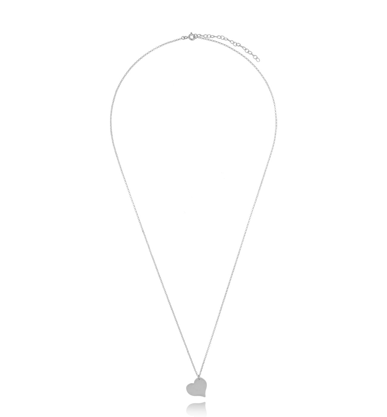 Naszyjnik srebrny z zawieszką serce Do This Wright - By Dziubeka