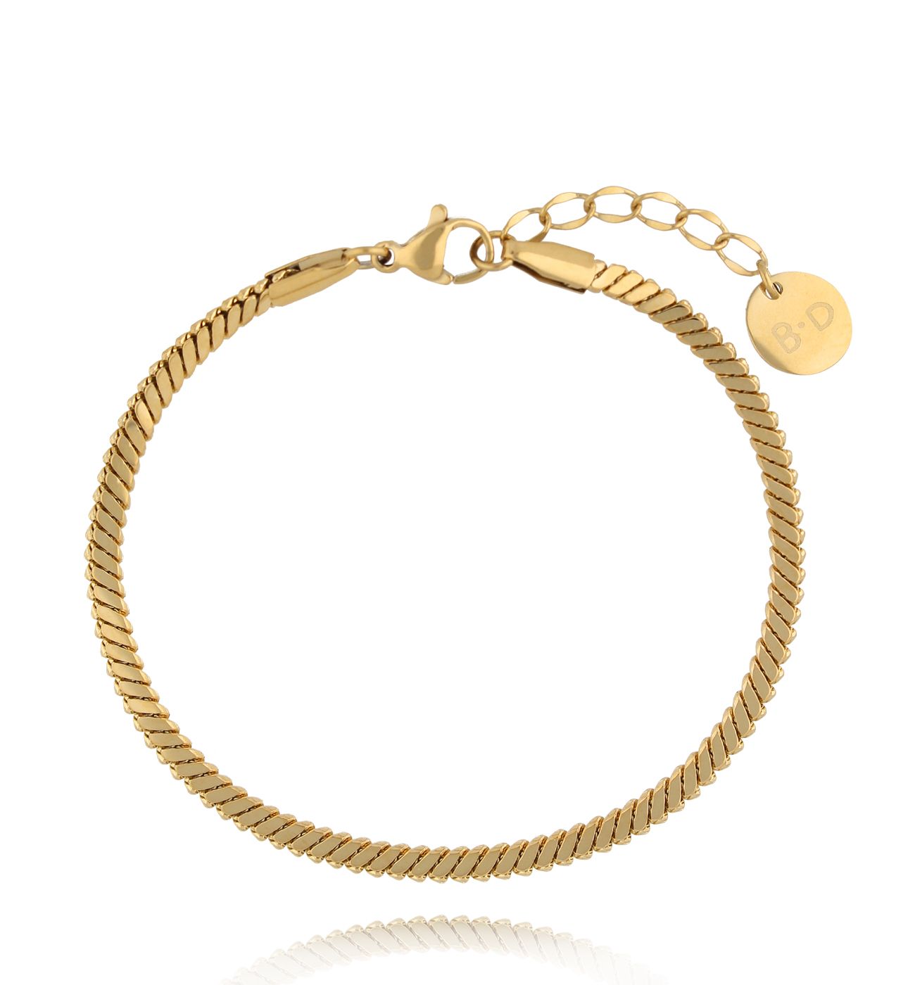 Bransoletka żmijka złota BSY0233 - By Dziubeka