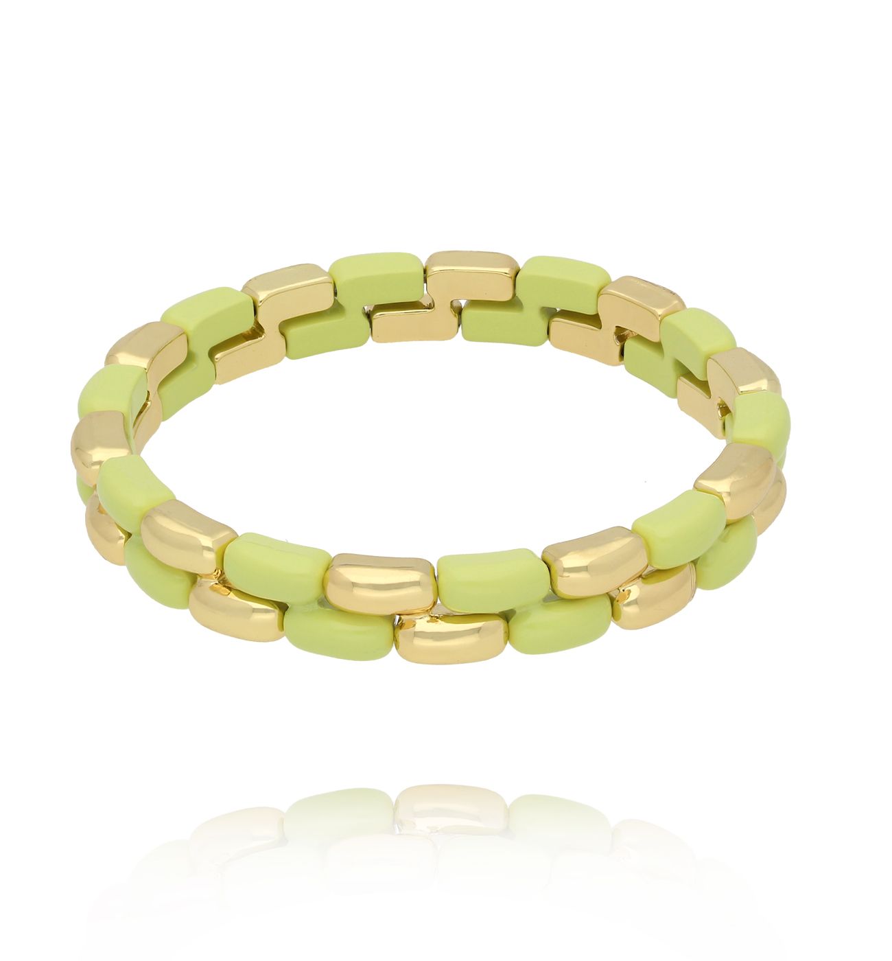 Bransoletka modułowa w pastelowej zieleni BCR0049 - By Dziubeka