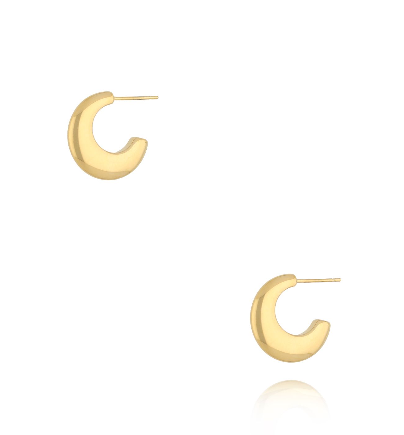 Kolczyki złote księżyce srebrne KSA1300